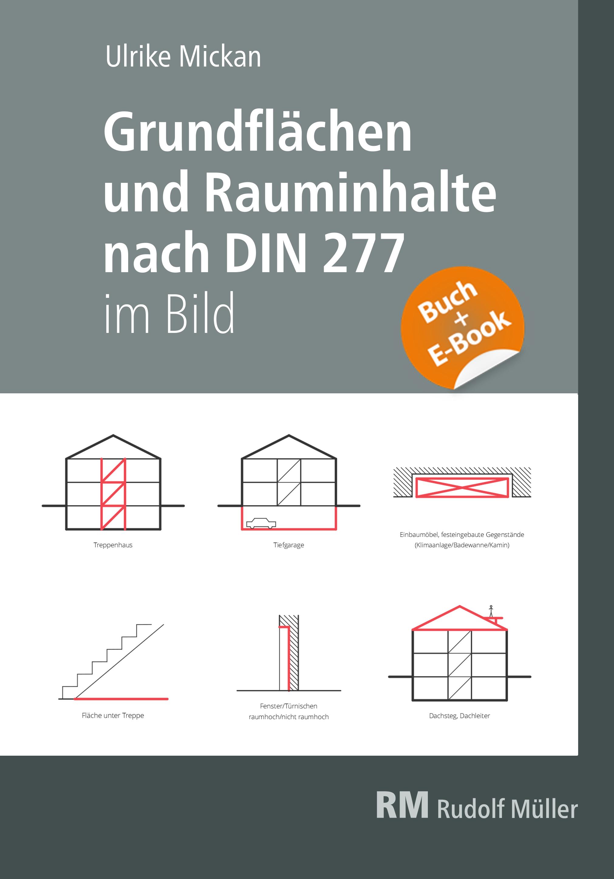 Beispielinhalt (Bild) Grundflächen und Rauminhalte nach DIN 277 im Bild - mit E-Book (PDF)