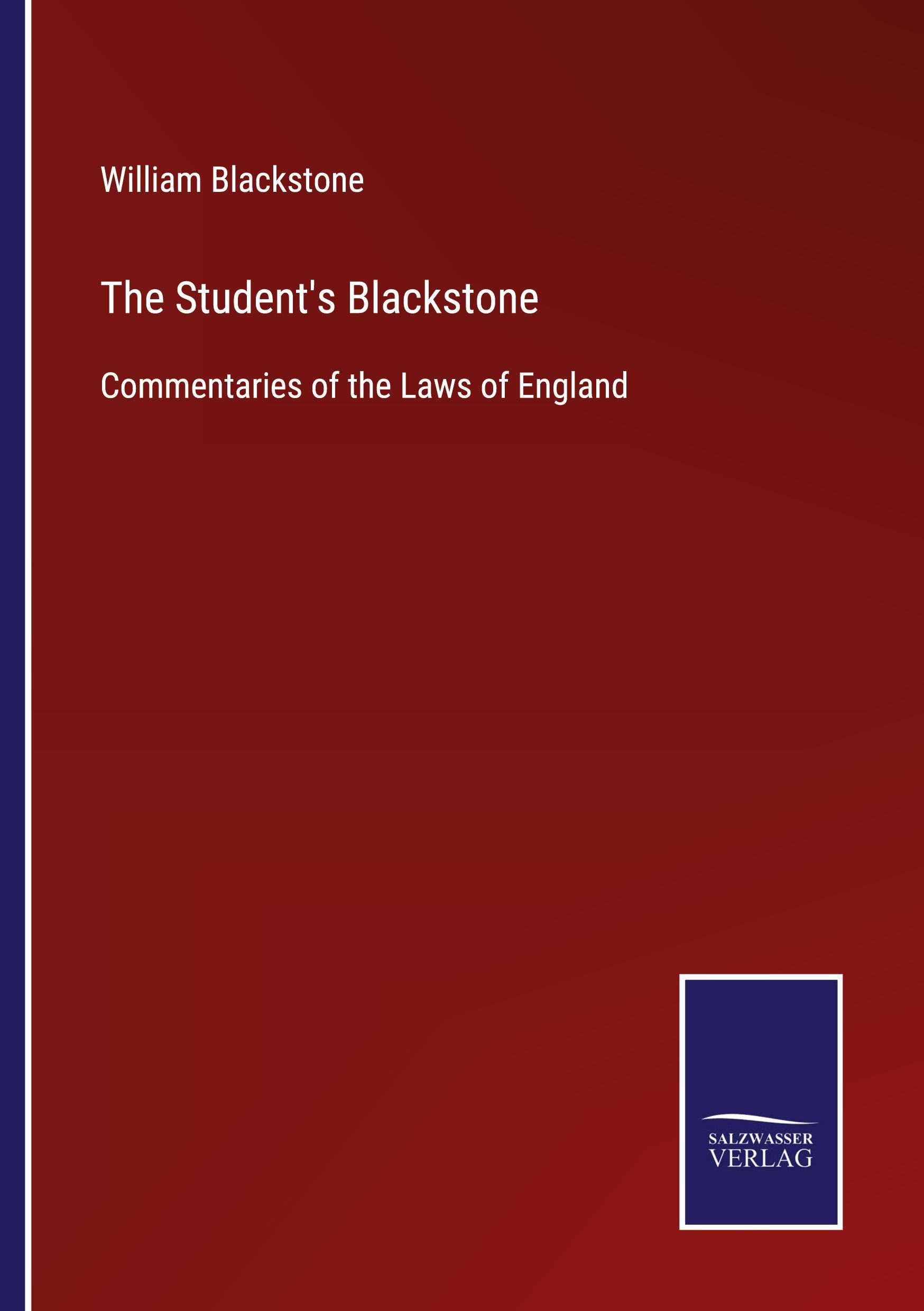 Vorderes Coverbild The Student's Blackstone