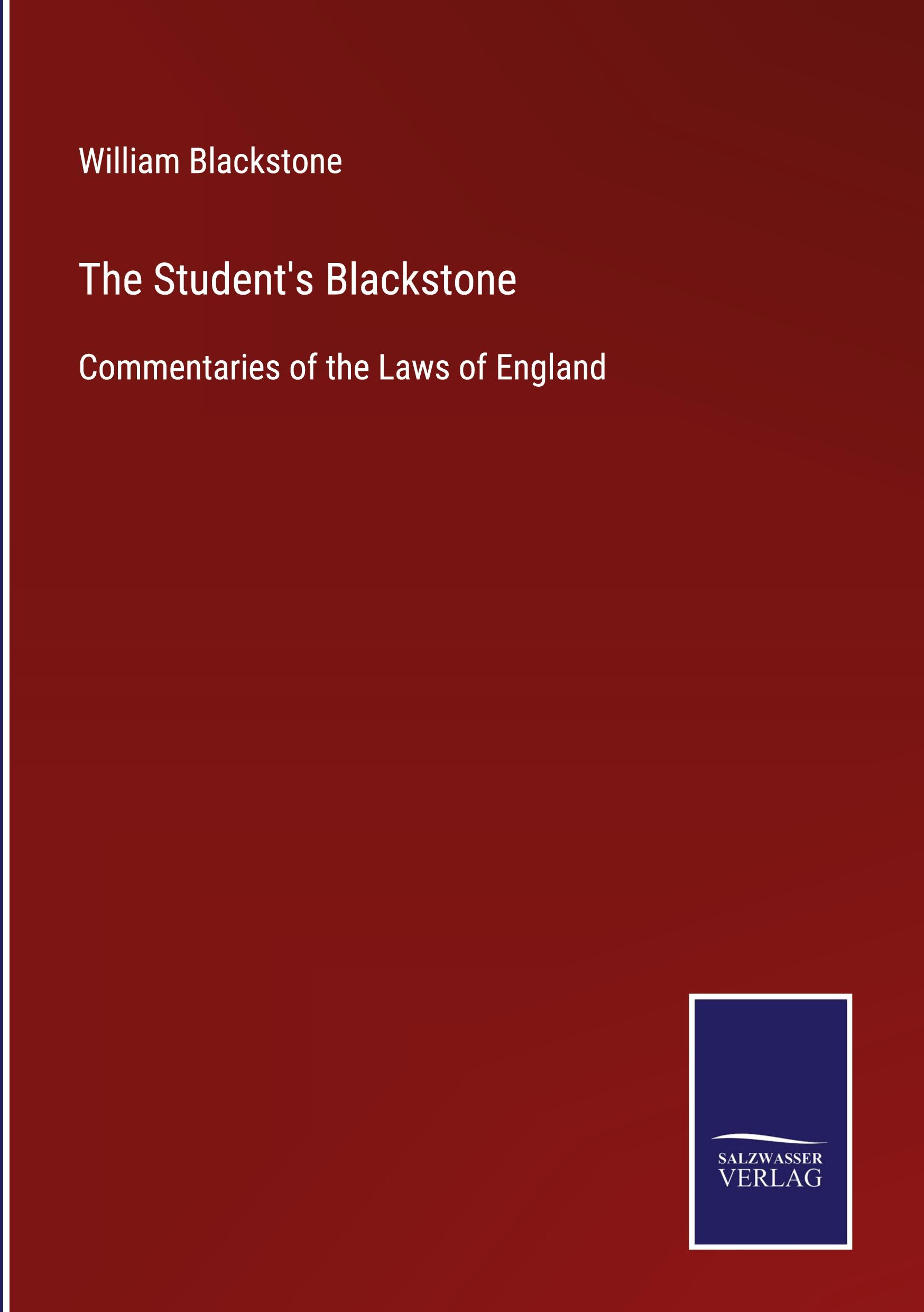 Vorderes Coverbild The Student's Blackstone
