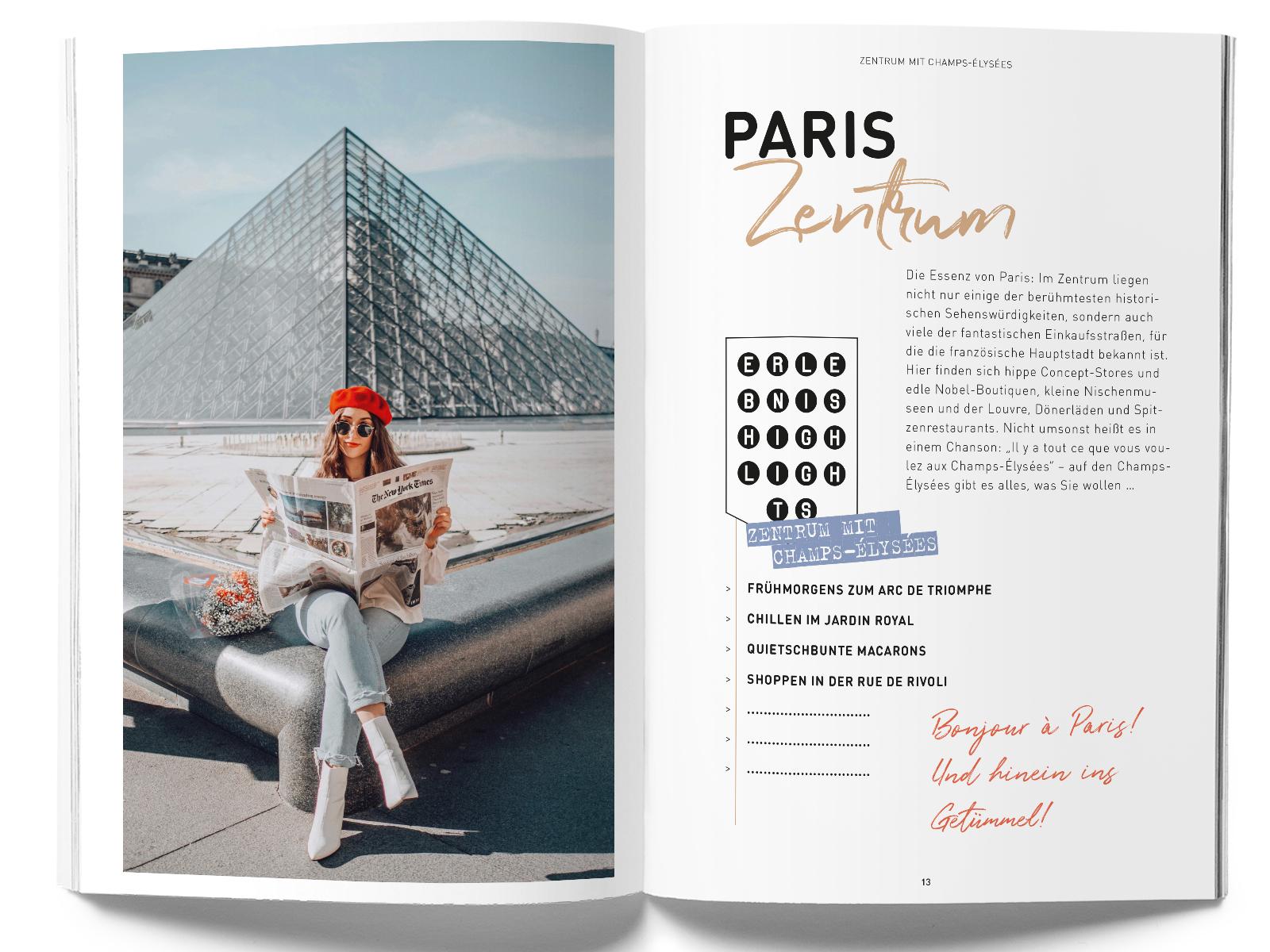 Beispielinhalt (Bild) GuideMe Travel Book Paris - Reiseführer
