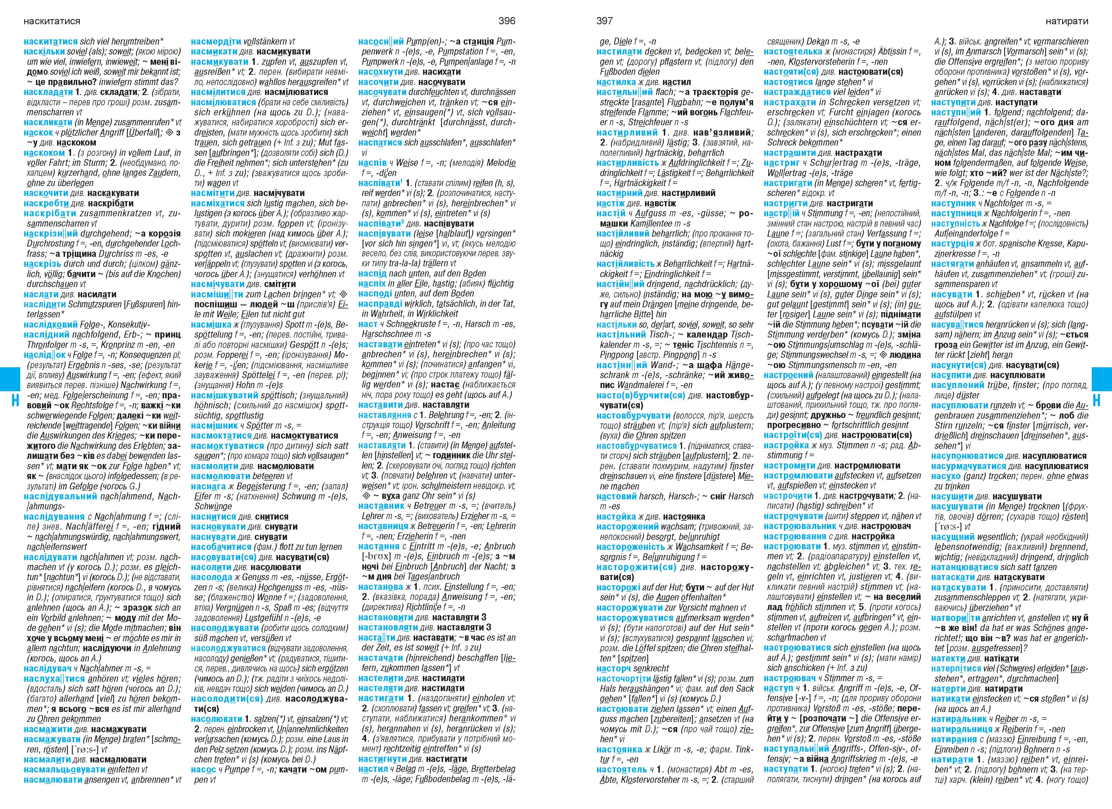 Beispielinhalt (Bild) Großwörterbuch Ukrainisch-Deutsch