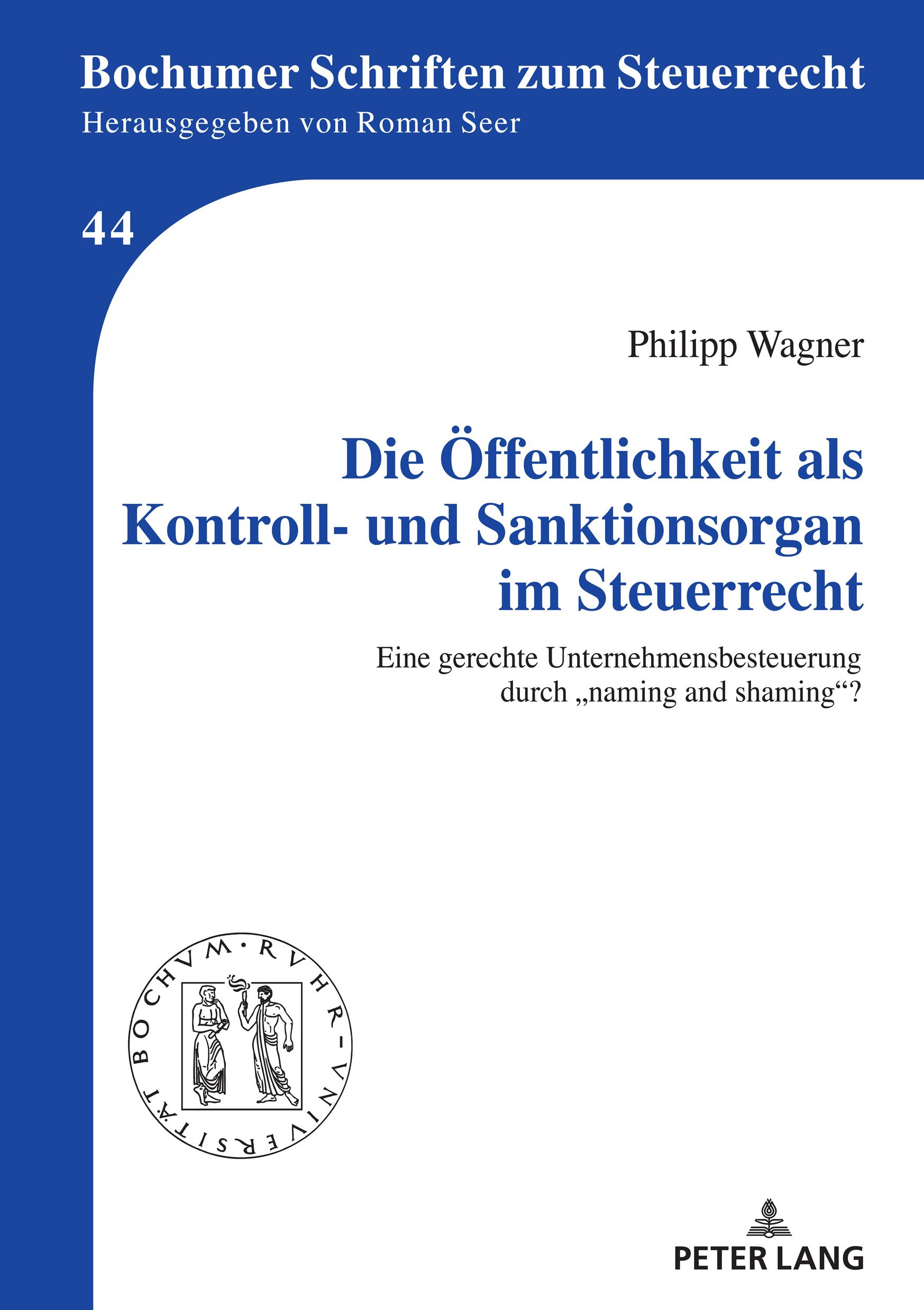 Vorderes Coverbild Die Öffentlichkeit als Kontroll- und Sanktionsorgan im Steuerrecht