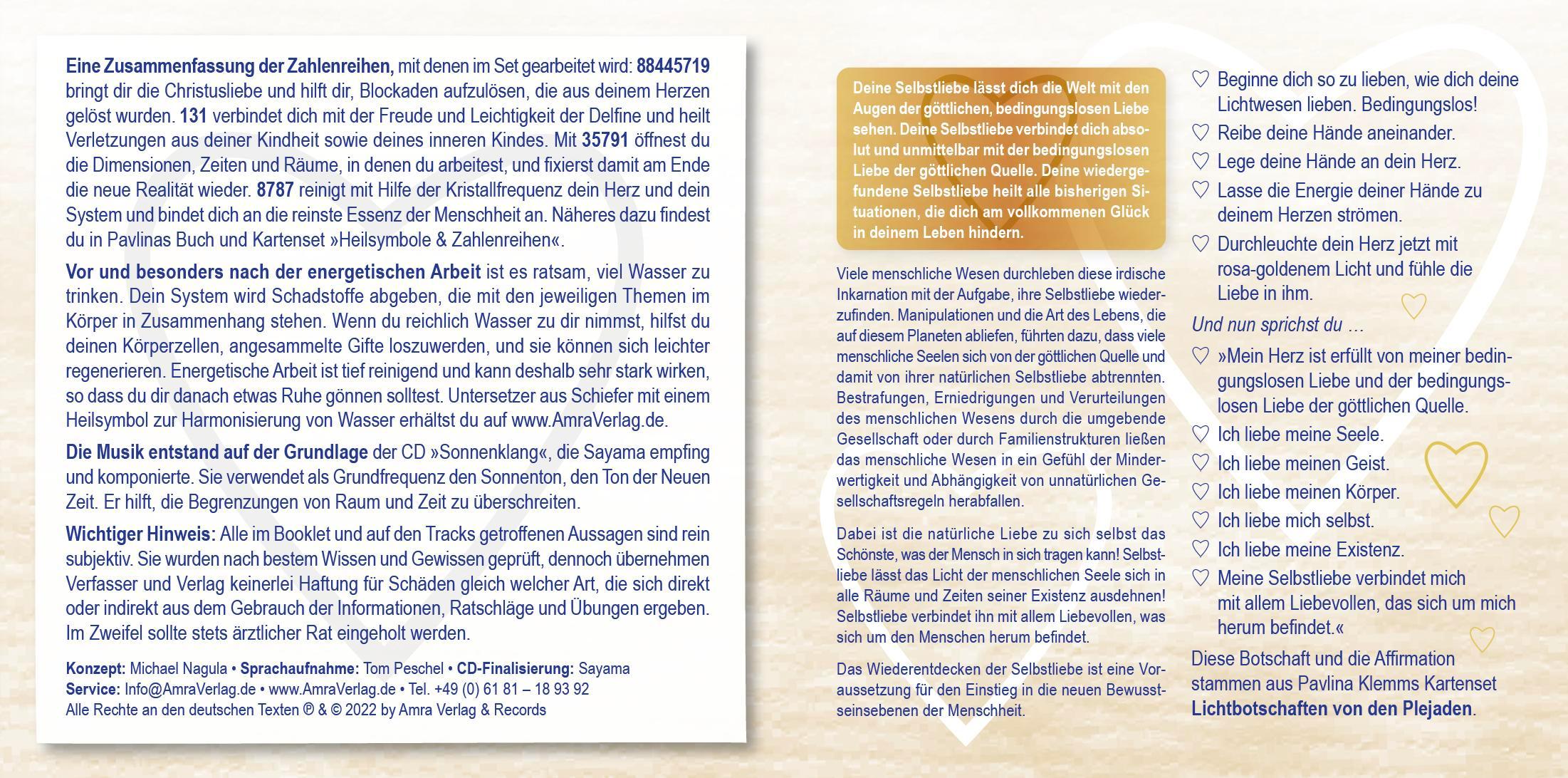 Beispielinhalt (Bild) Selbstliebe zur Heilung auf allen Ebenen