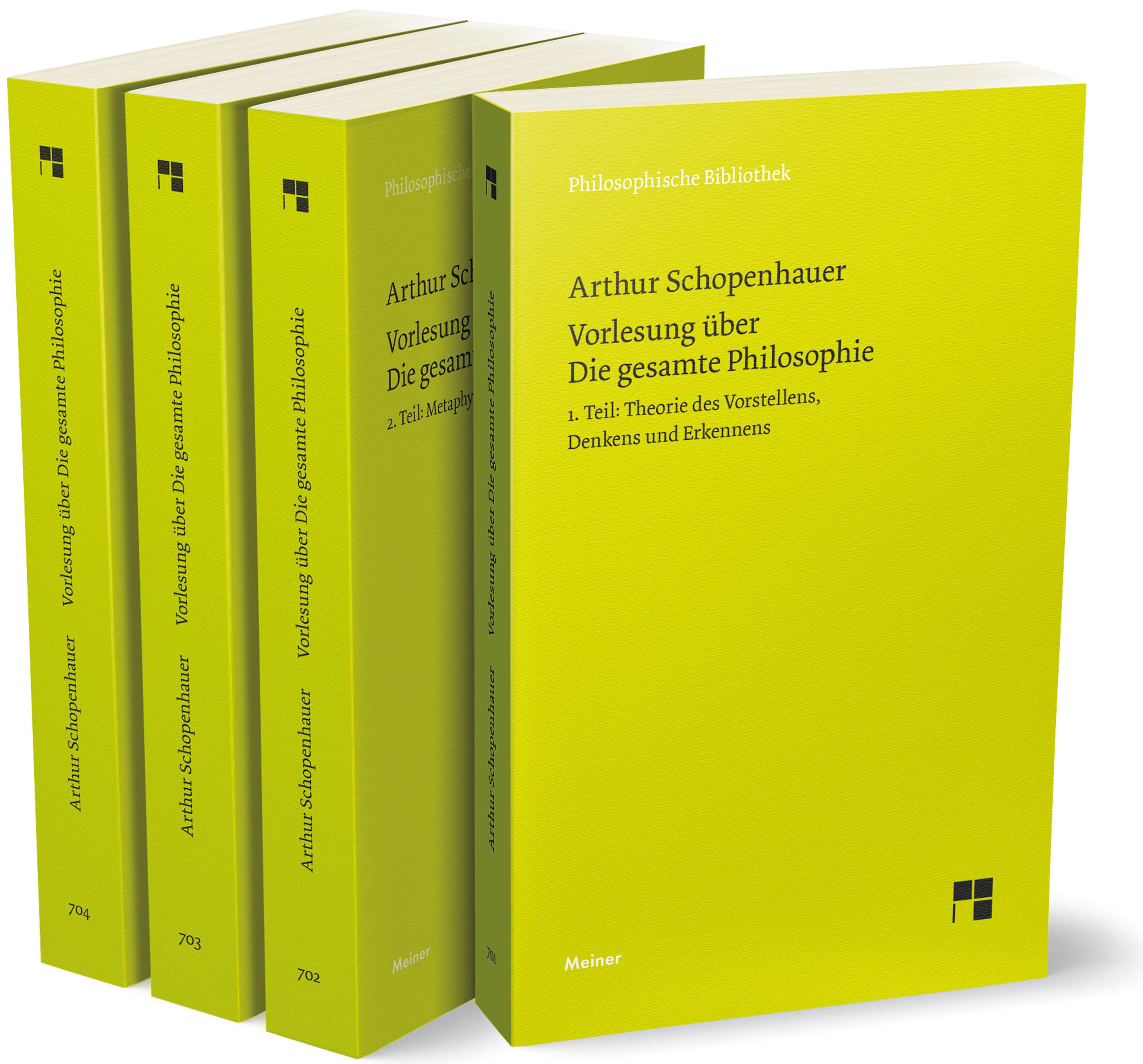 Vorderes Coverbild Vorlesung über Die gesamte Philosophie oder die Lehre vom Wesen der Welt und dem menschlichen Geiste, Bde. 1-4 (Set)