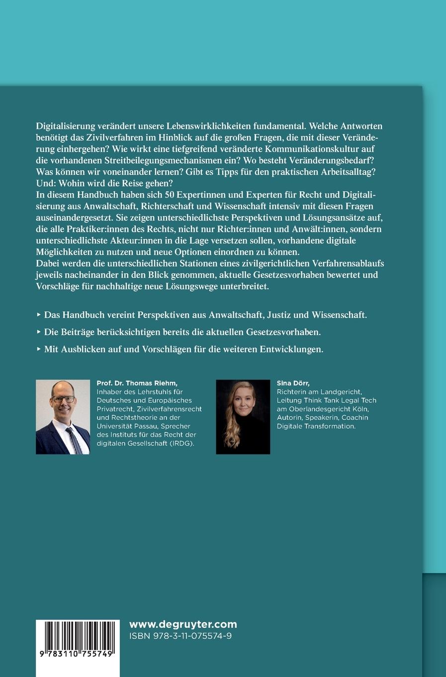 Rückseitencover Digitalisierung und Zivilverfahren