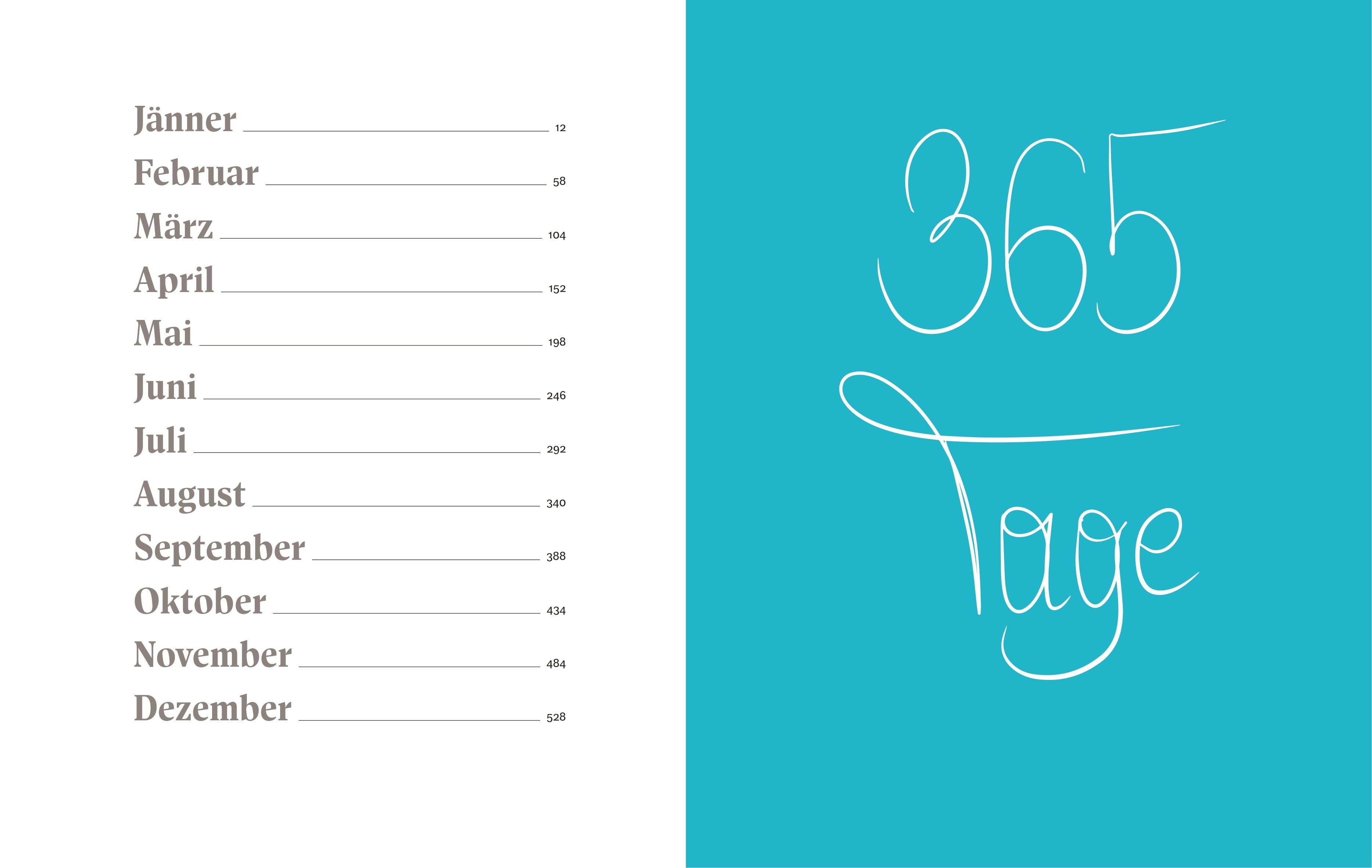 Beispielinhalt (Bild) 365 Rezepte für jeden Tag