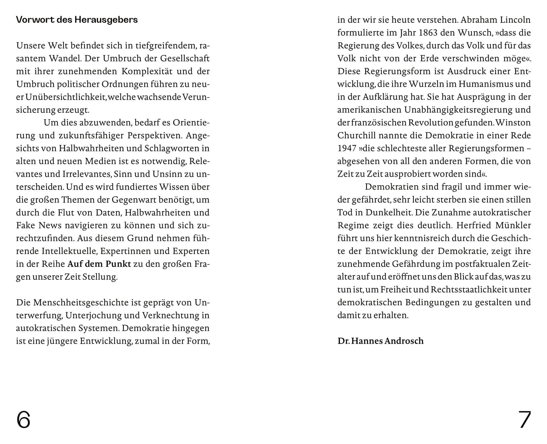 Beispielinhalt (Bild) Die Zukunft der Demokratie