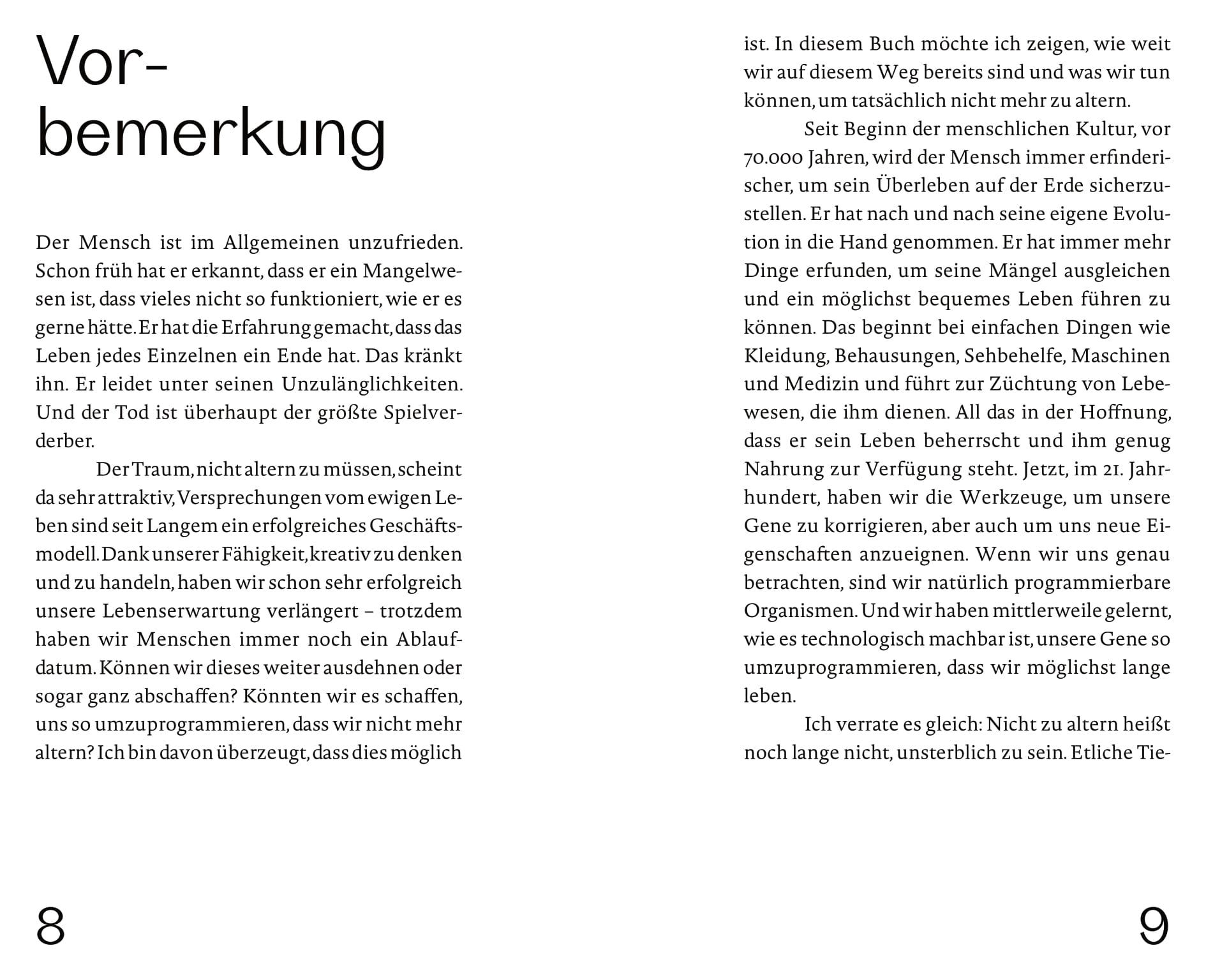 Beispielinhalt (Bild) Der Traum von der Unsterblichkeit