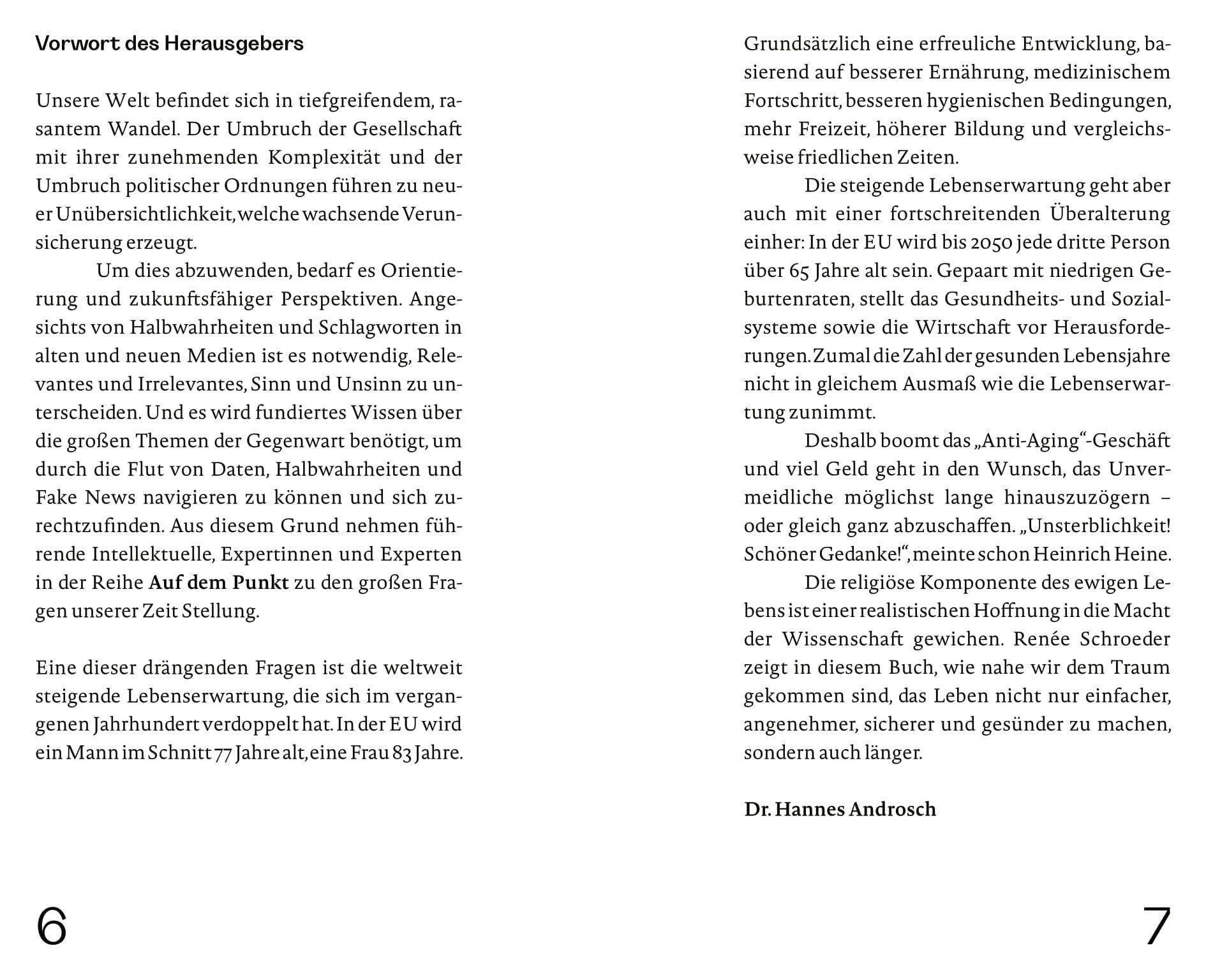 Beispielinhalt (Bild) Der Traum von der Unsterblichkeit
