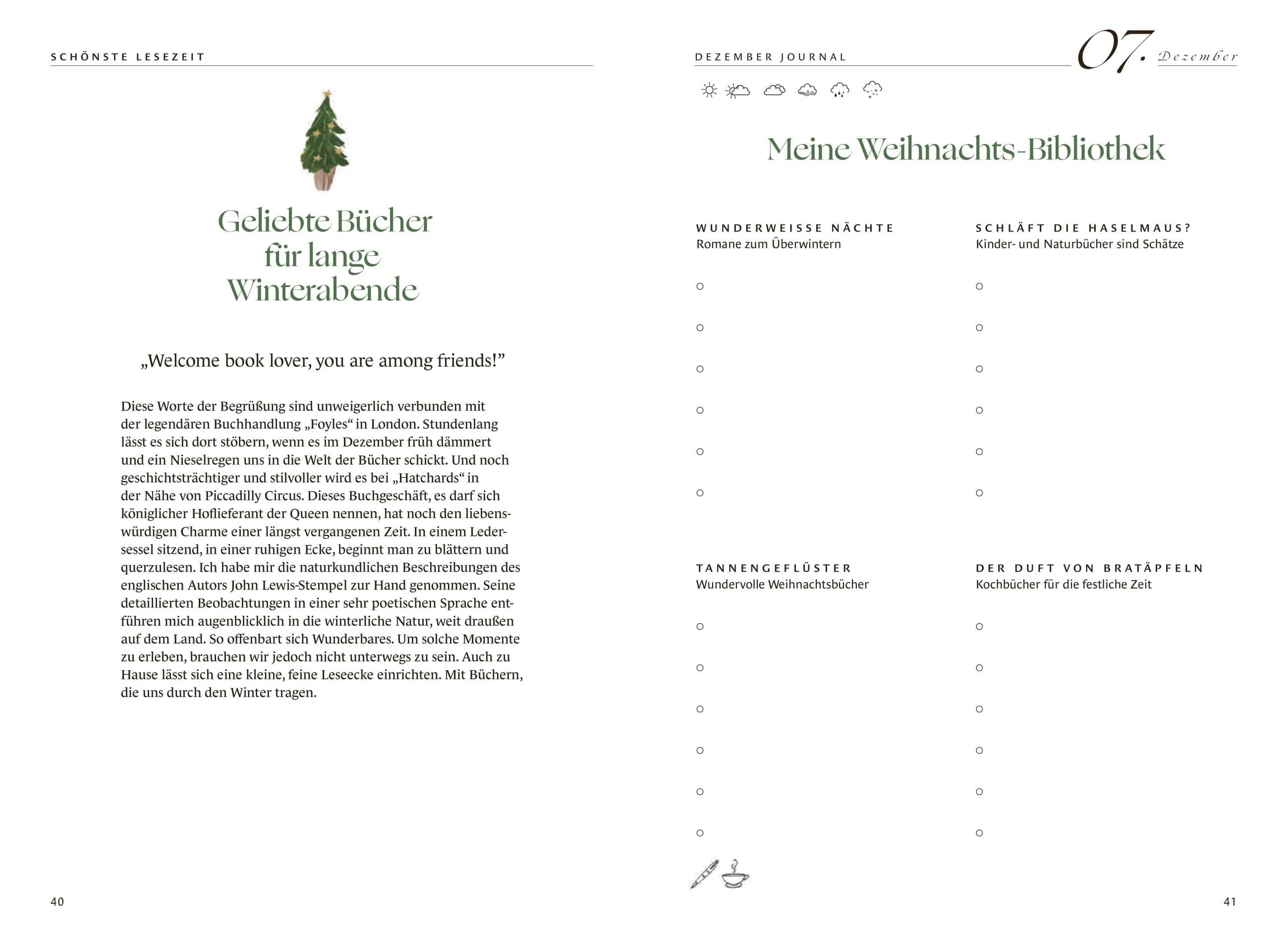Beispielinhalt (Bild) Dezember Journal