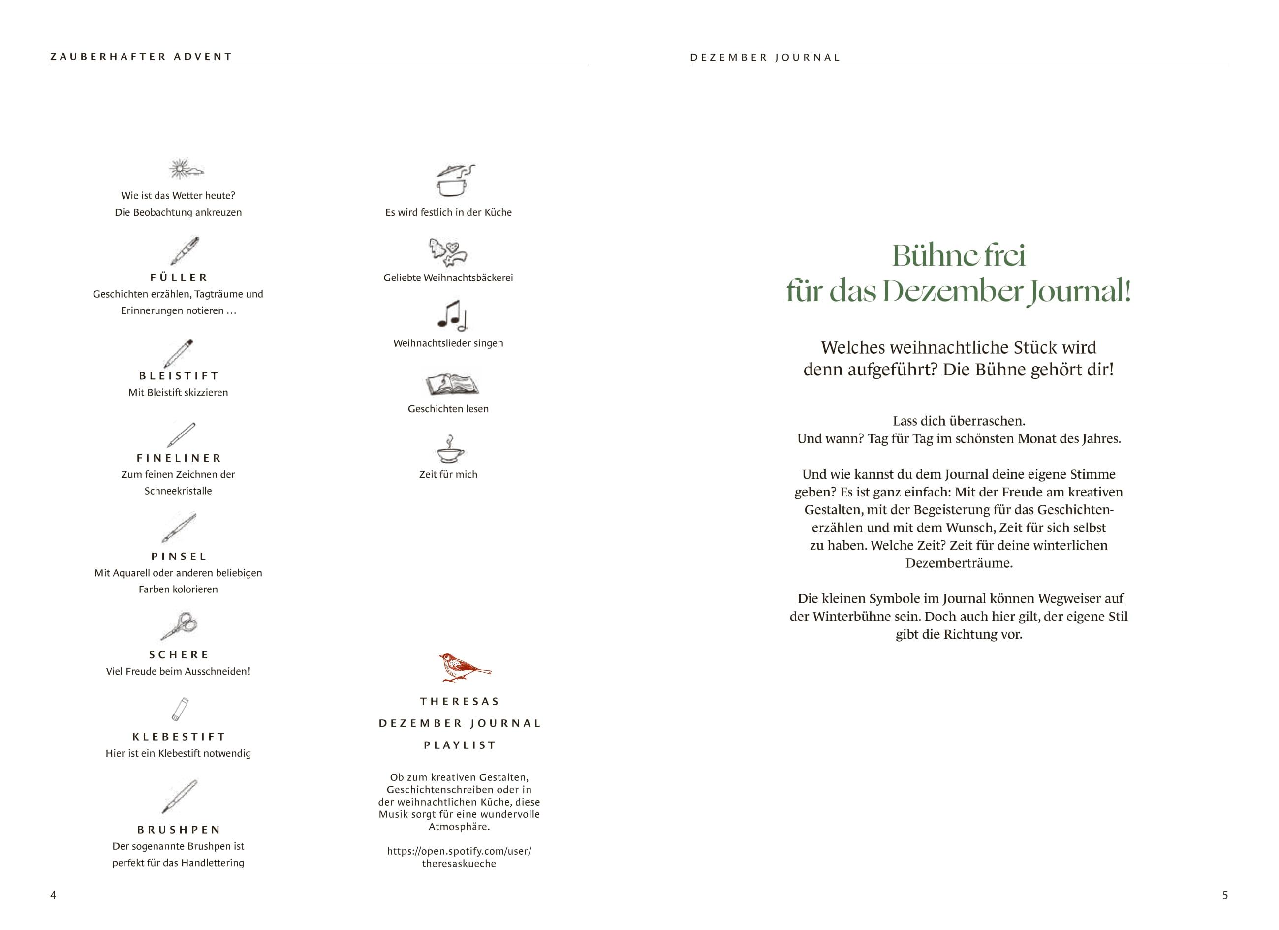 Beispielinhalt (Bild) Dezember Journal