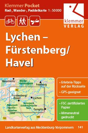 Vorderes Coverbild Klemmer Pocket Rad-, Wander- und Paddelkarte Lychen - Fürstenberg/Havel 1 : 50 000