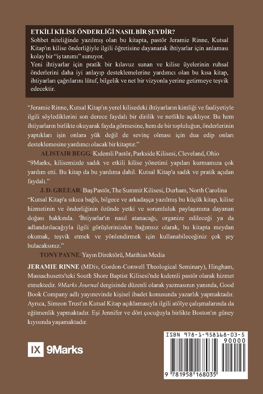 Rückseitencover Church Elders / Kilise ¿htiyarlari