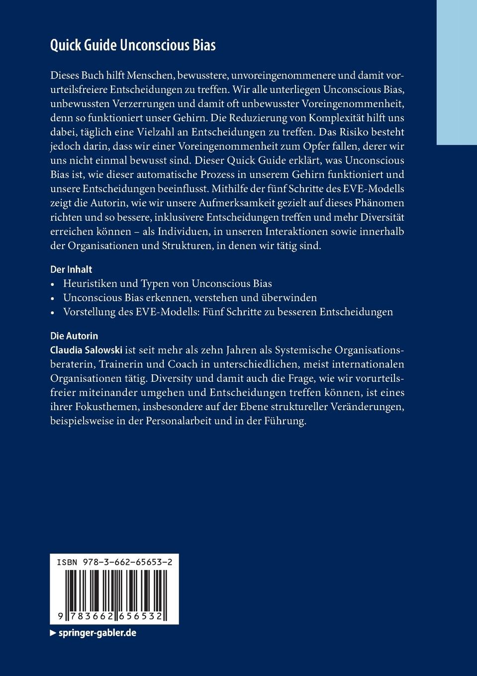 Rückseitencover Quick Guide Unconscious Bias