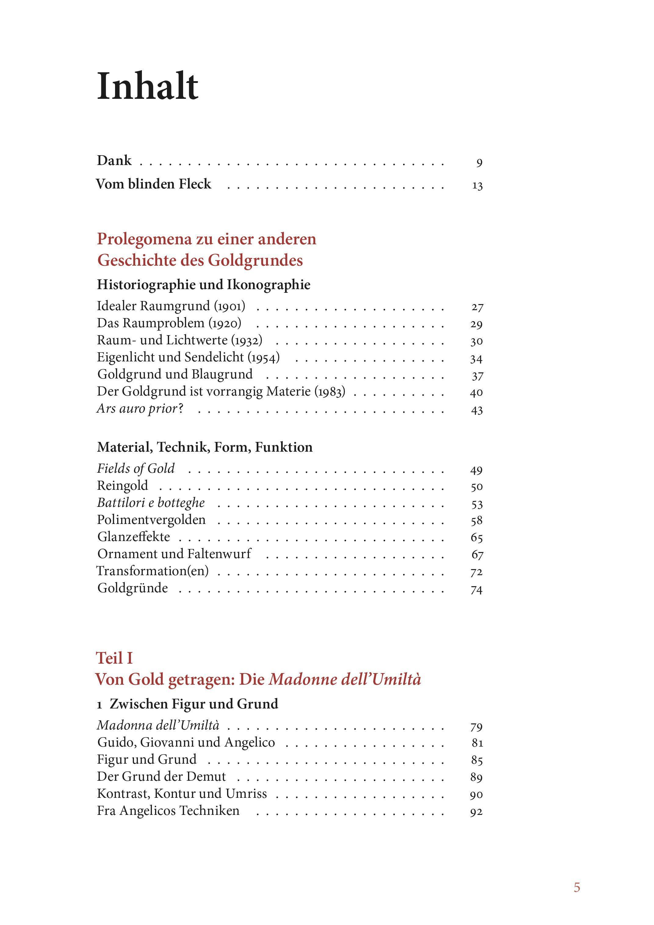 Beispielinhalt (Bild) Goldgrund und Perspektive