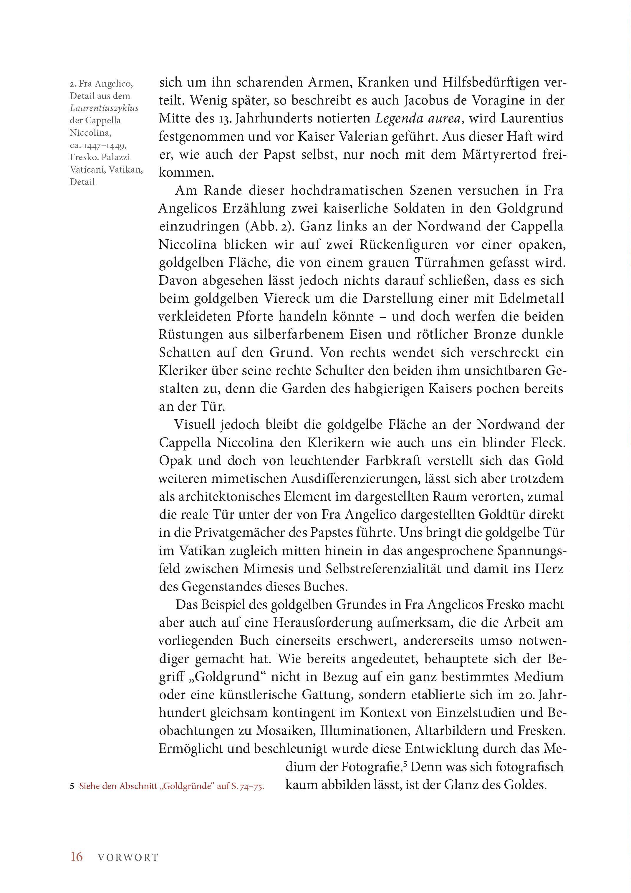 Beispielinhalt (Bild) Goldgrund und Perspektive