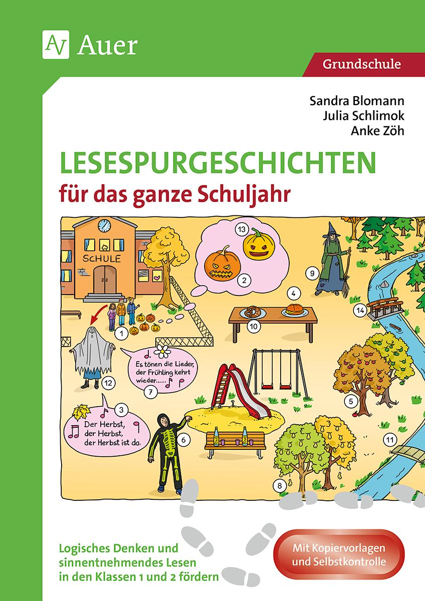 Vorderes Coverbild Lesespurgeschichten für das ganze Schuljahr 1/2