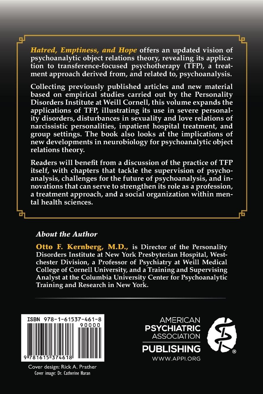 Rückseitencover Hatred, Emptiness, and Hope