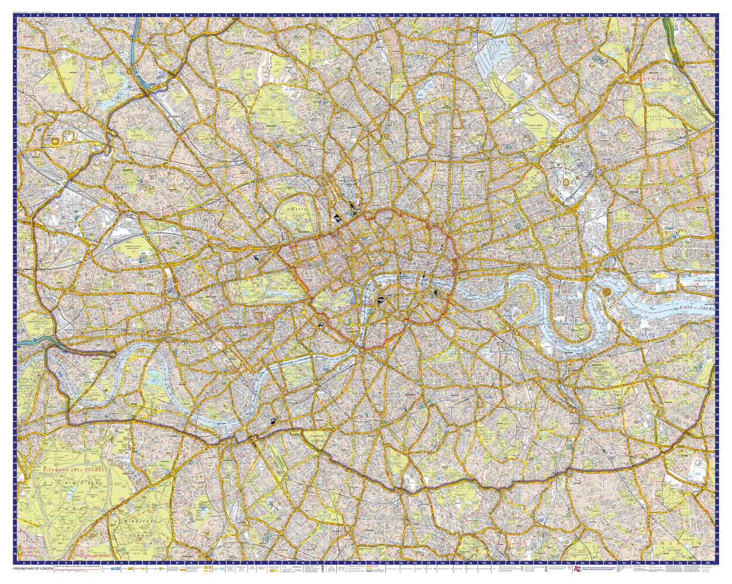 Beispielinhalt (Bild) London A-Z Premier Map