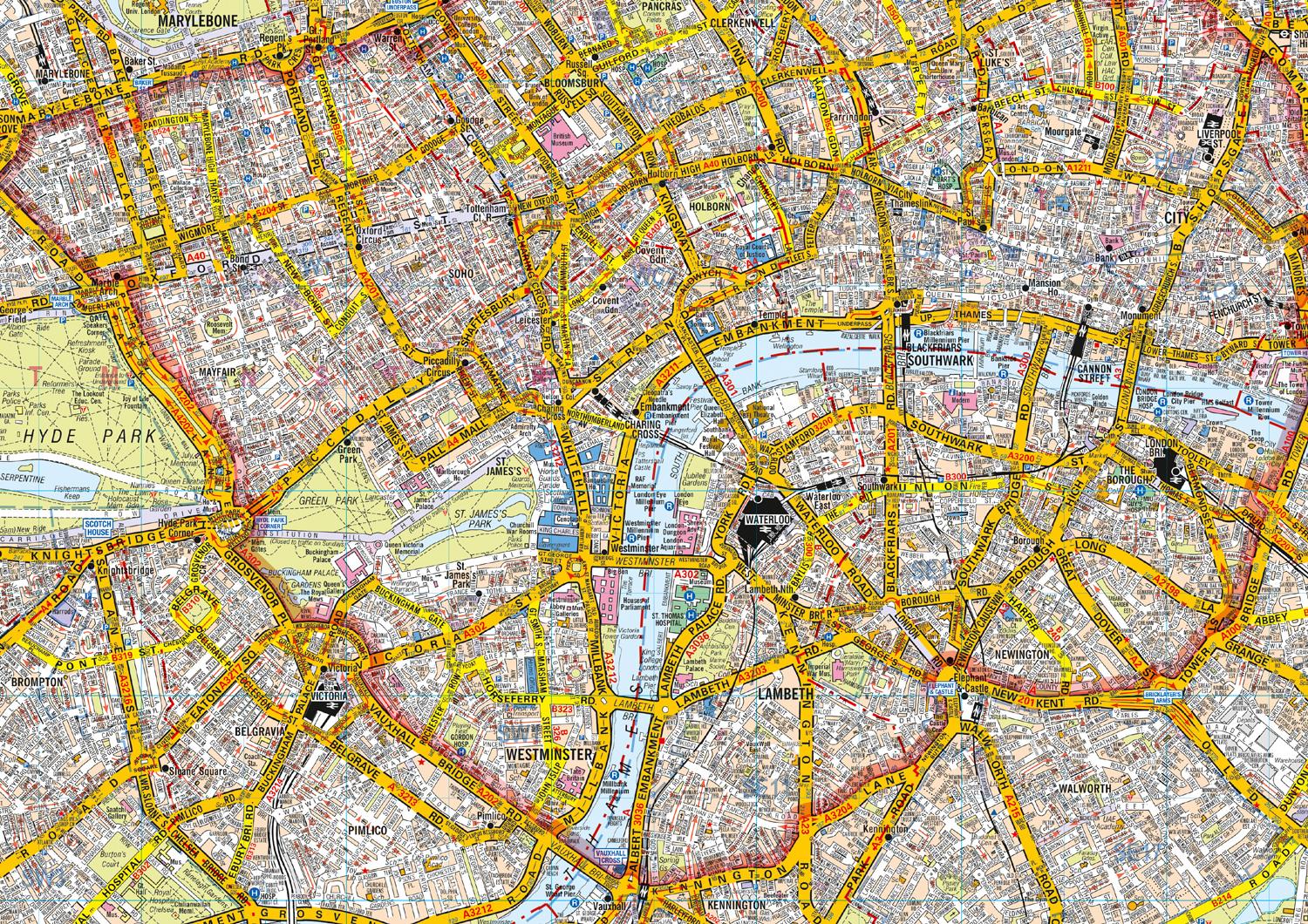 Beispielinhalt (Bild) London A-Z Premier Map