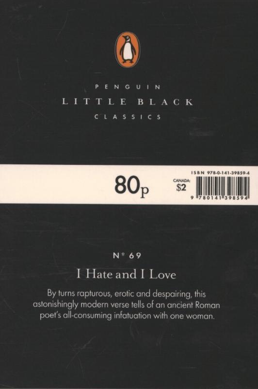 Rückseitencover I Hate and I Love