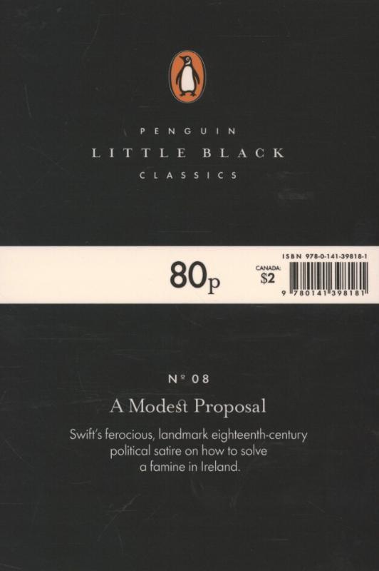 Rückseitencover A Modest Proposal