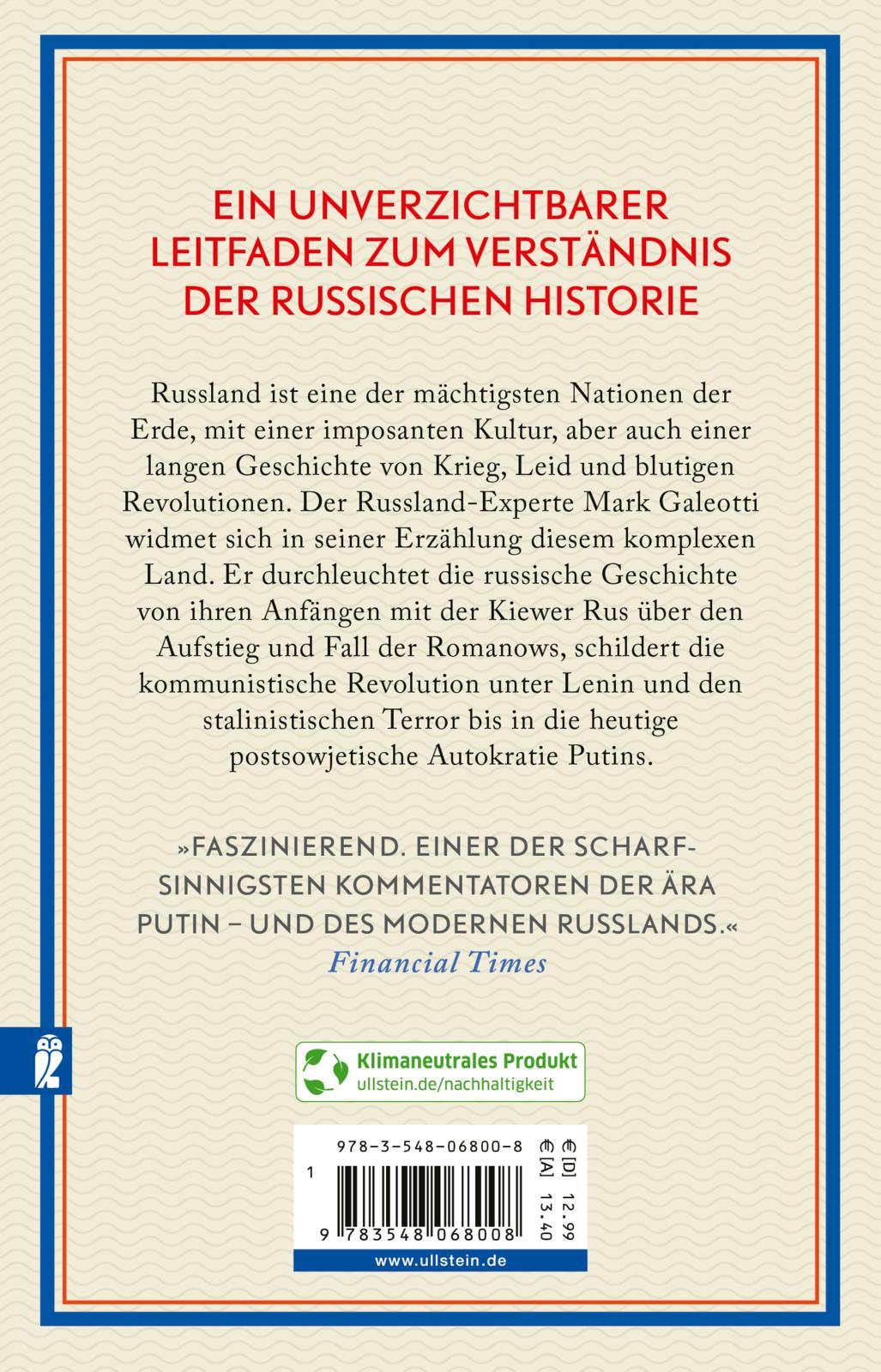 Rückseitencover Die kürzeste Geschichte Russlands