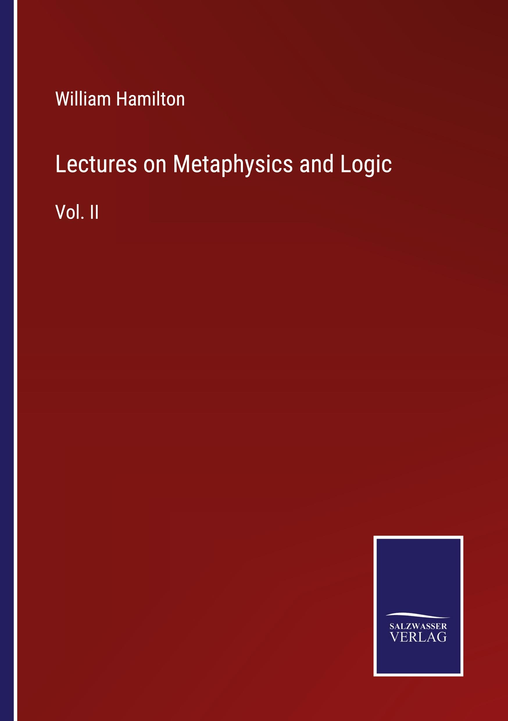 Vorderes Coverbild Lectures on Metaphysics and Logic