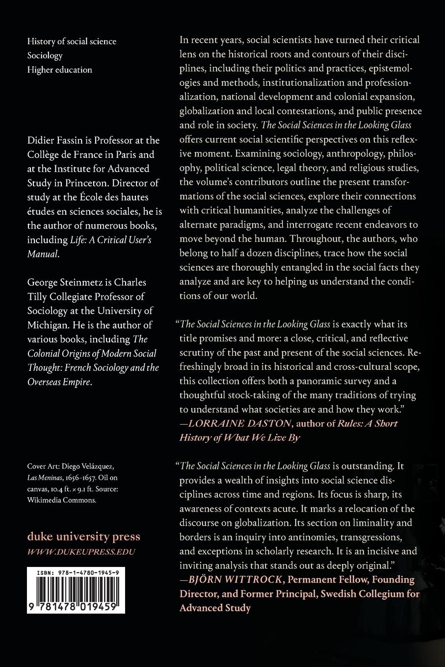 Rückseitencover The Social Sciences in the Looking Glass