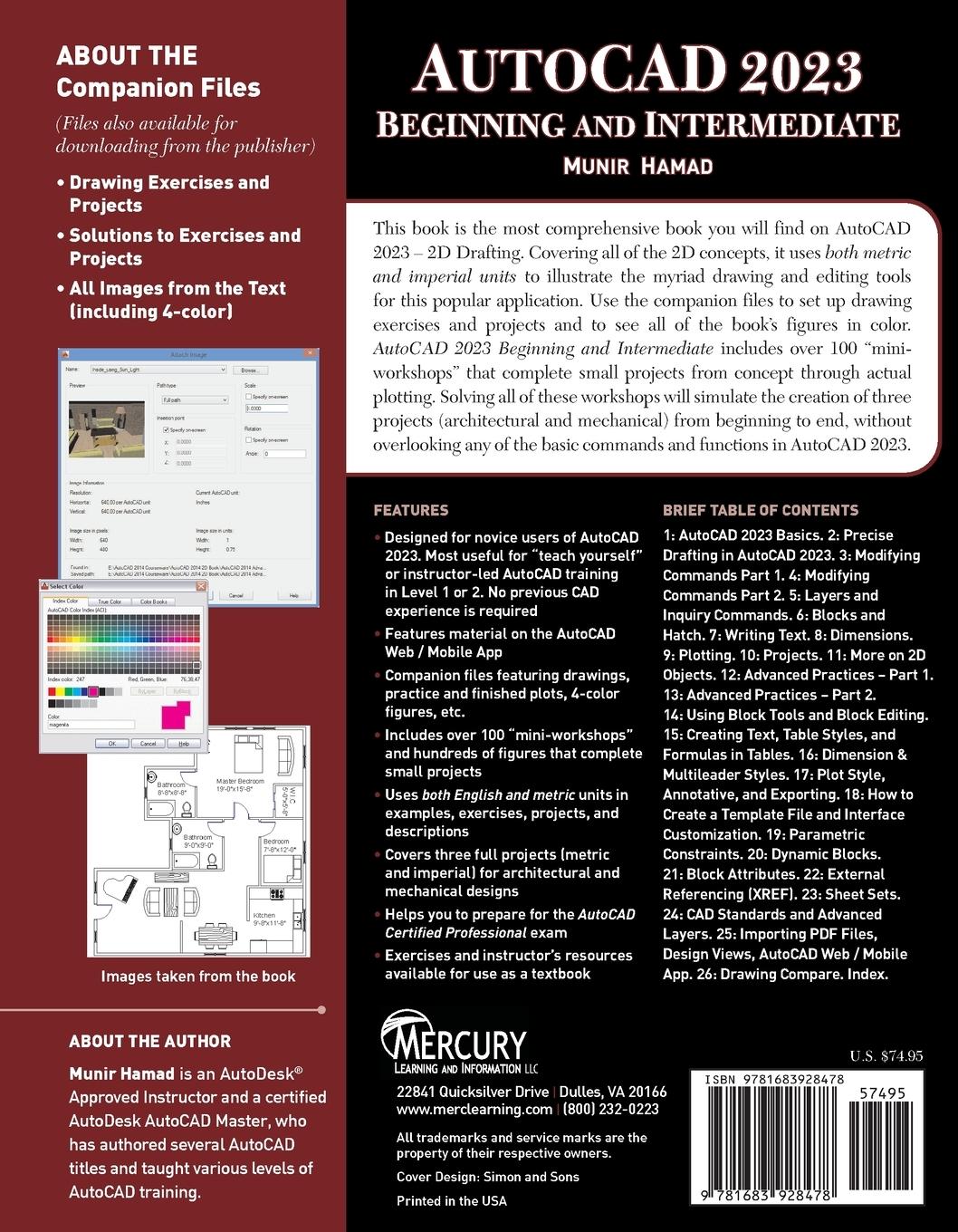Rückseitencover AutoCAD 2023 Beginning and Intermediate