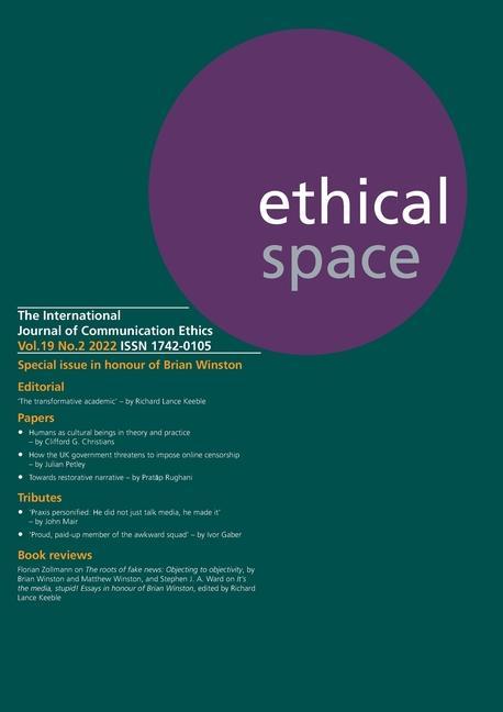 Vorderes Coverbild Ethical Space Vol. 19 Issue 2