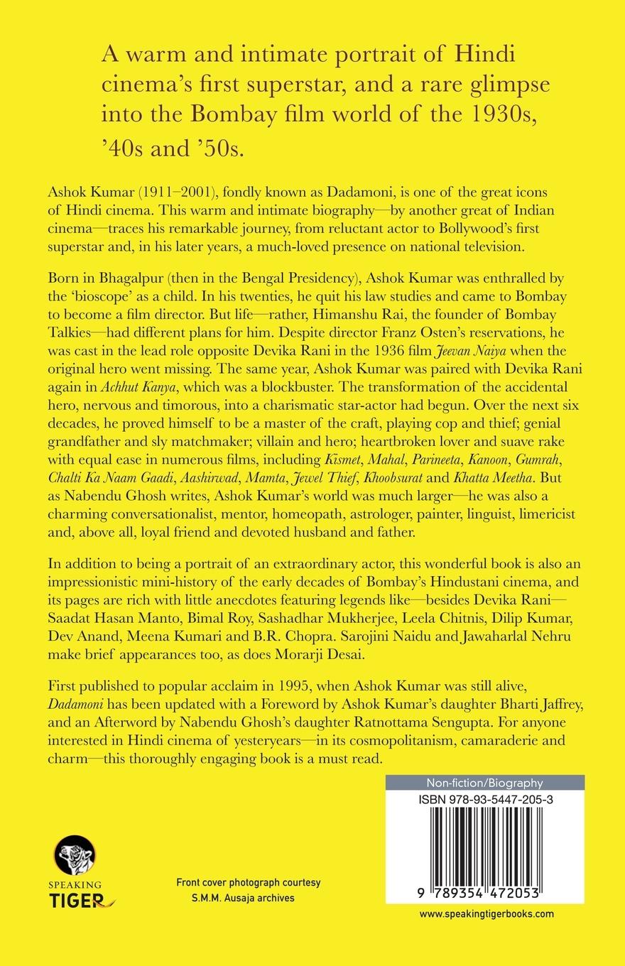 Rückseitencover Dadamoni the Life and Times of Ashok Kumar