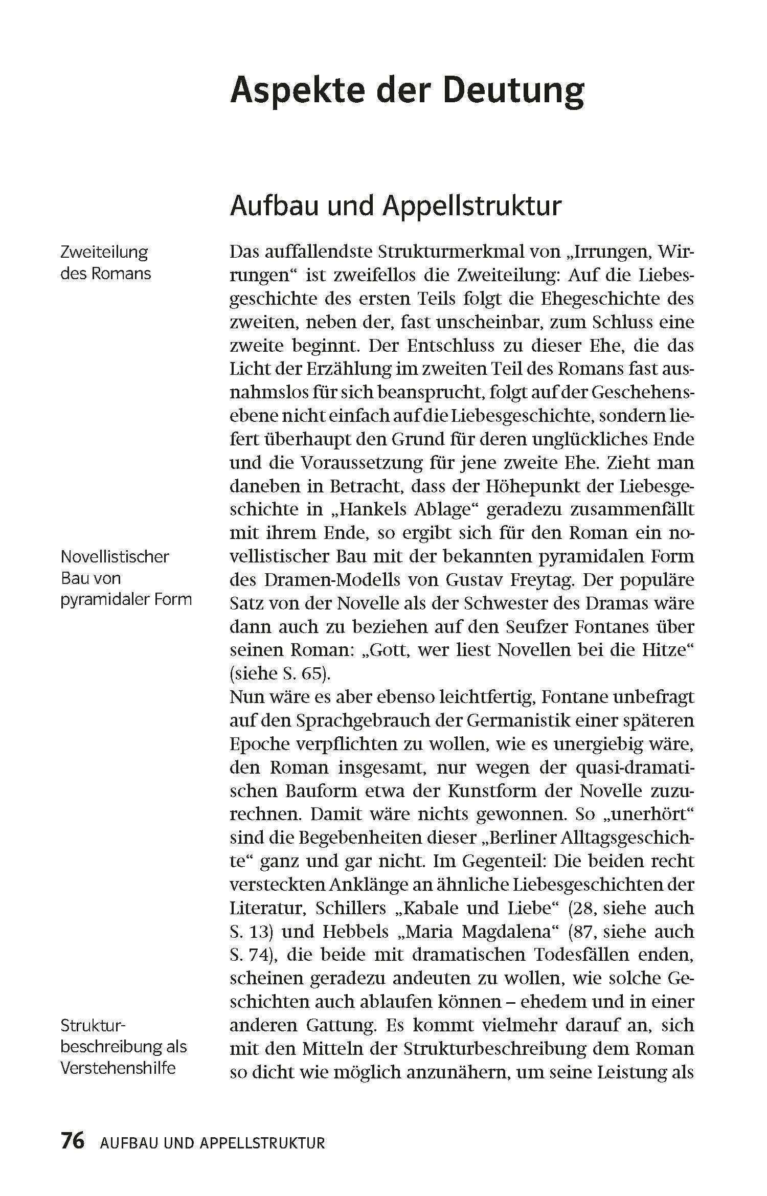 Beispielinhalt (Bild) Lektürehilfen Irrungen, Wirrungen