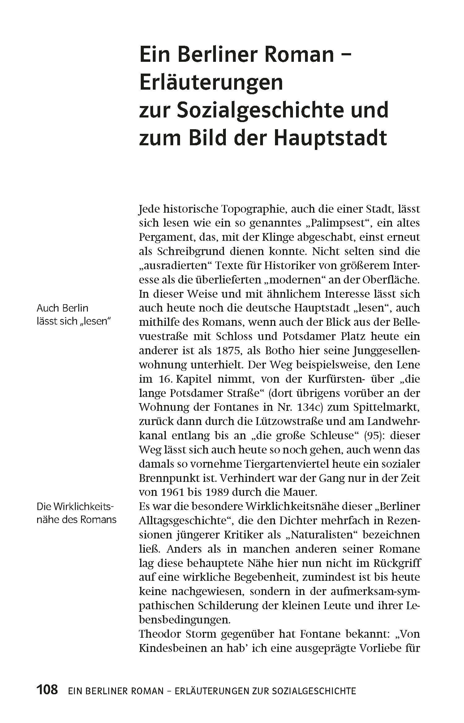 Beispielinhalt (Bild) Lektürehilfen Irrungen, Wirrungen