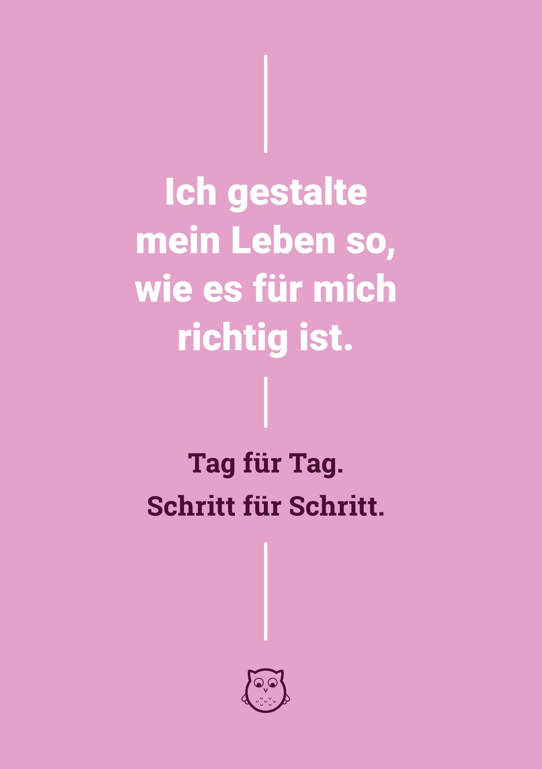 Vorderes Coverbild Tadaaa!-Journal Basic - Umschlag rosa mit Motivationsspruch, Klammerheftung, 14,8 x 21 cm, 48 Seiten