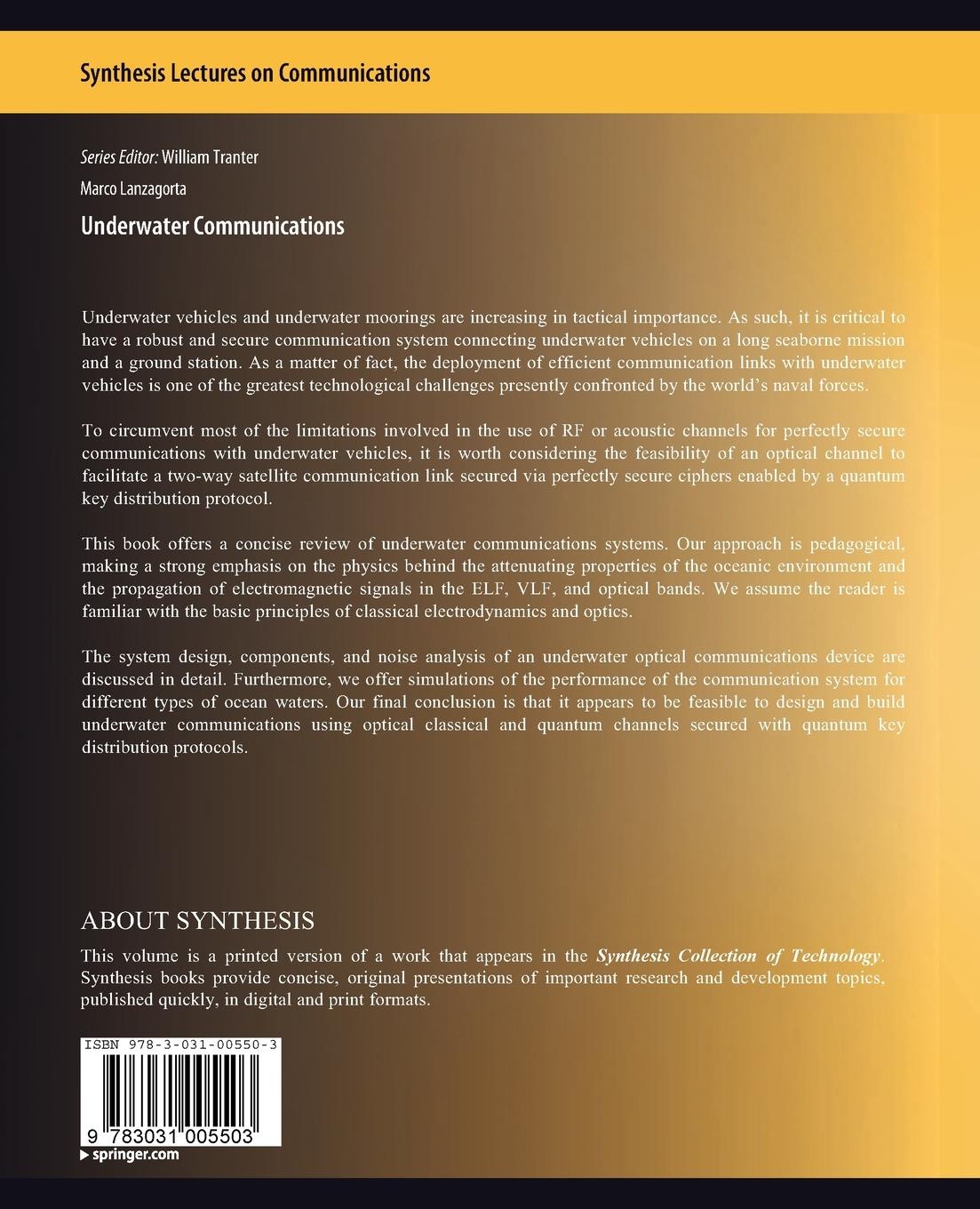 Rückseitencover Underwater Communications