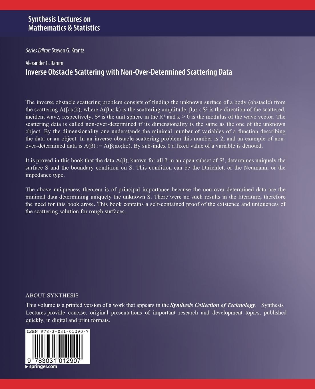 Rückseitencover Inverse Obstacle Scattering with Non-Over-Determined Scattering Data