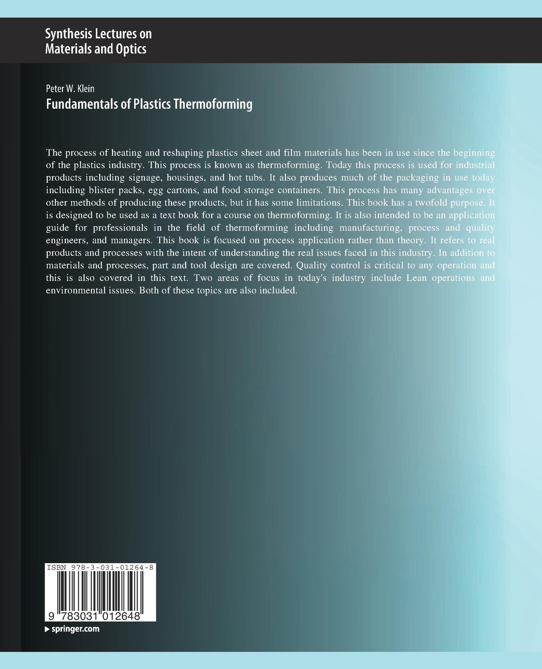 Rückseitencover Fundamentals of Plastics Thermoforming