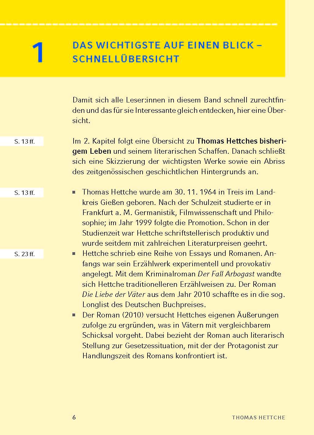 Beispielinhalt (Bild) Die Liebe der Väter von Thomas Hettche - Textanalyse und Interpretation