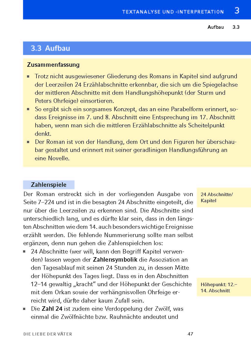 Beispielinhalt (Bild) Die Liebe der Väter von Thomas Hettche - Textanalyse und Interpretation