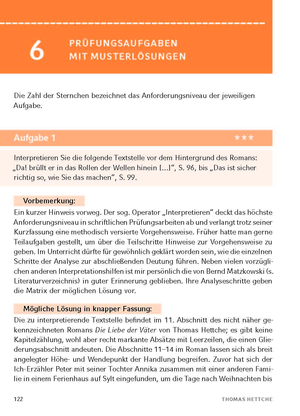 Beispielinhalt (Bild) Die Liebe der Väter von Thomas Hettche - Textanalyse und Interpretation