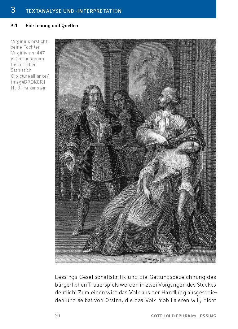 Beispielinhalt (Bild) Emilia Galotti von Gotthold Ephraim Lessing - Textanalyse und Interpretation