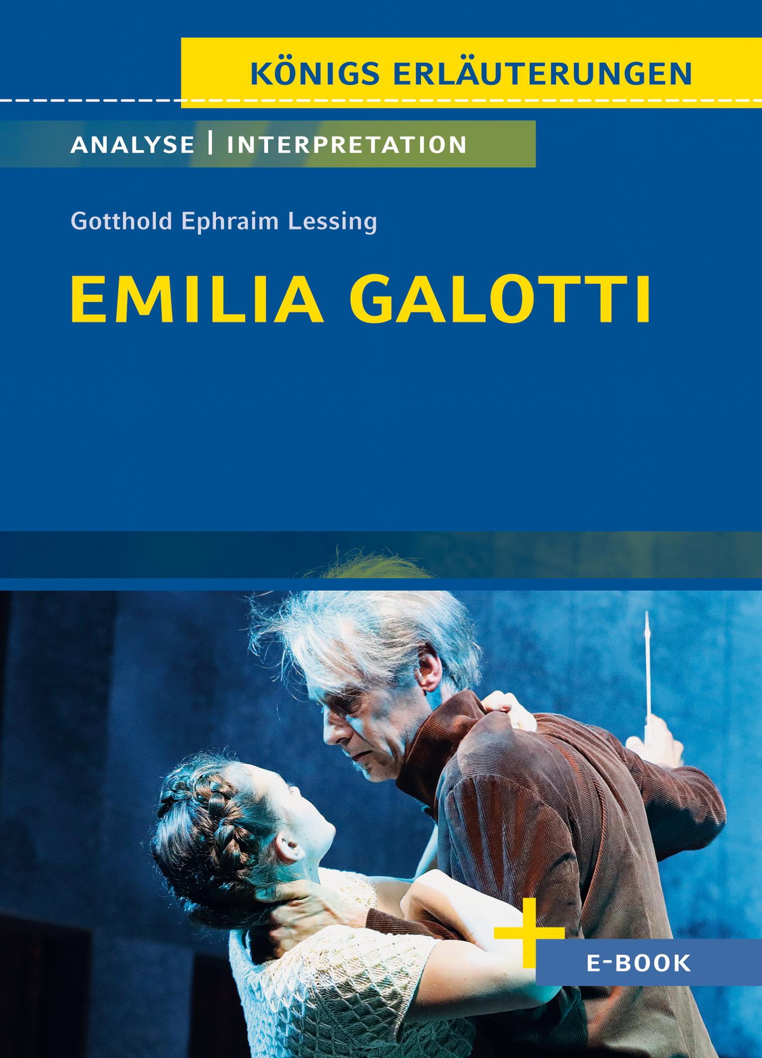Vorderes Coverbild Emilia Galotti von Gotthold Ephraim Lessing - Textanalyse und Interpretation