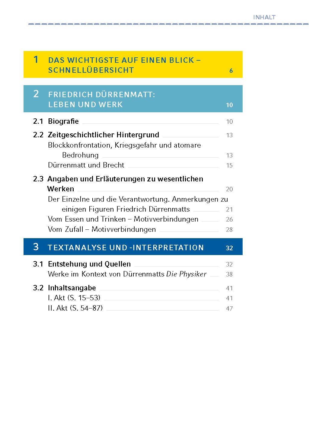 Beispielinhalt (Bild) Die Physiker - Textanalyse und Interpretation