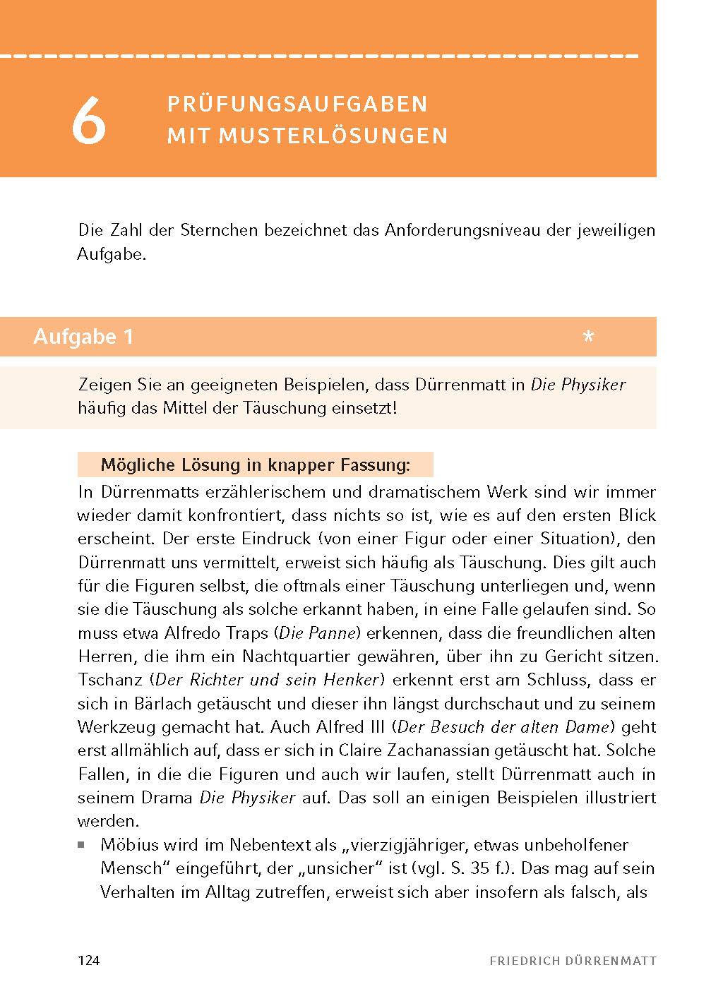 Beispielinhalt (Bild) Die Physiker - Textanalyse und Interpretation