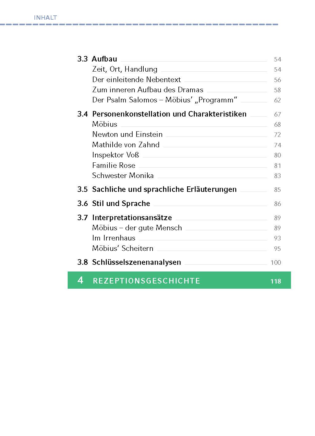 Beispielinhalt (Bild) Die Physiker - Textanalyse und Interpretation
