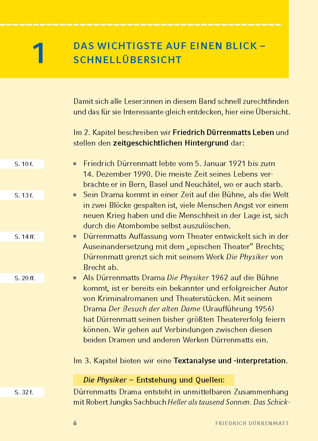 Beispielinhalt (Bild) Die Physiker - Textanalyse und Interpretation