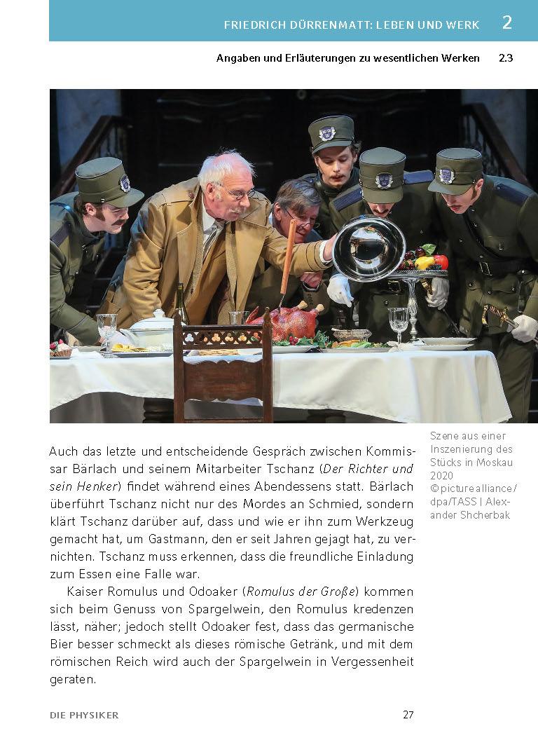 Beispielinhalt (Bild) Die Physiker - Textanalyse und Interpretation