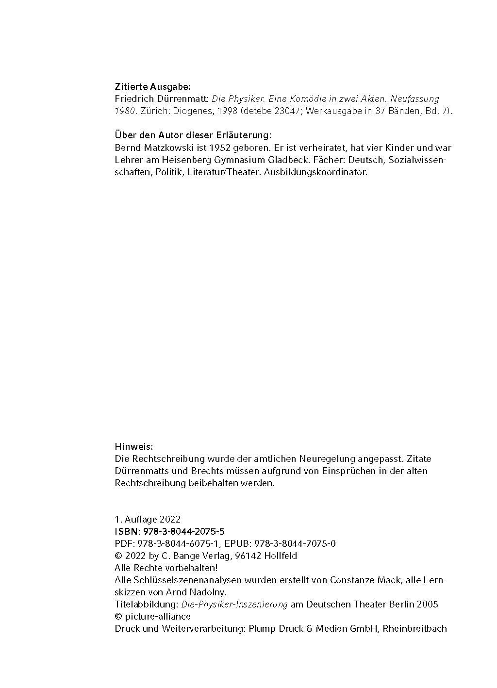 Beispielinhalt (Bild) Die Physiker - Textanalyse und Interpretation