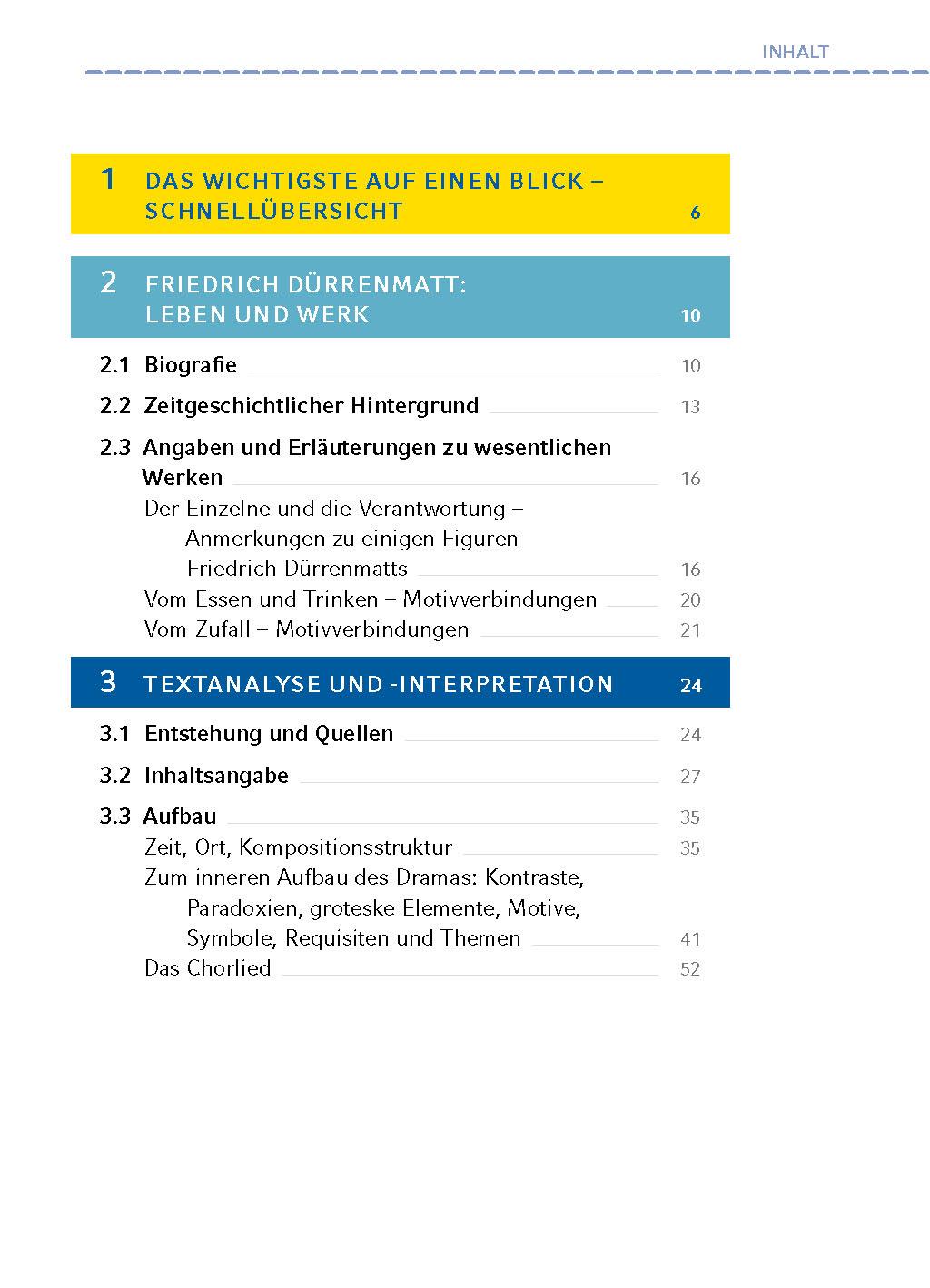 Beispielinhalt (Bild) Der Besuch der alten Dame - Textanalyse und Interpretation